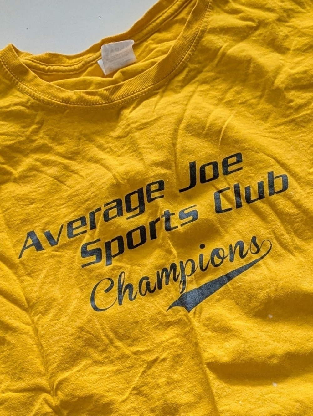 'Average Joe Sports Club Champions' Cotton T-shirt